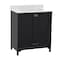 Flash Furniture Haven 30 Inch Bathroom Vanity w/Sink, Storage Cabinet w/Soft Close Doors and Bottom Drawer, Black FS-BN-4-30-KD-BK-GG - alternate 7